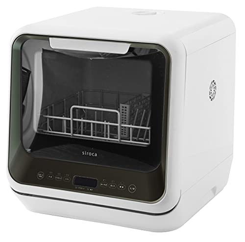 シロカ 2WAY食器洗い乾燥機 [食洗機/工事不要/除菌率99.9％/分岐水栓対応/液晶表示付き/タイマー搭載/360℃キレイウォッシュ] SS-M151 (ブラック)